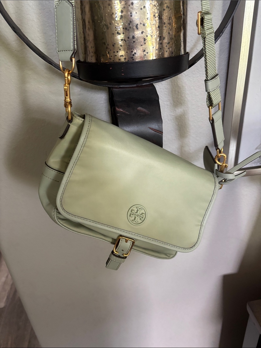 Tory Burch  nwot mint green nylon bag 10x6 - Picture 9 of 9